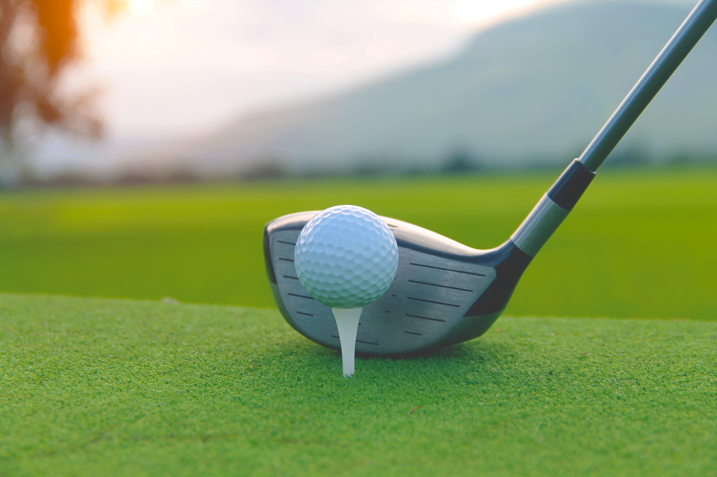 Generic photo of a golf ball and driver on a green golf course